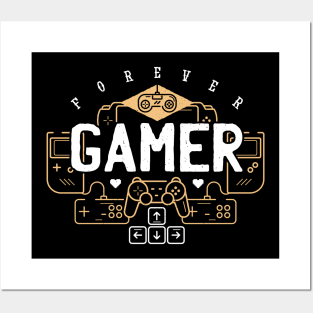 Forever Gamer | Gamer Gift Idea Posters and Art